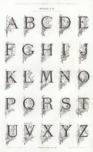 Vinyet Tipografilerinden Sayfa (gravür) by French School