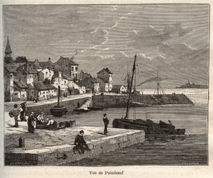 Paimboeuf - Loire-Atlantique, Pays de la Loire bölgesinde - V.-A. Malt Brown. 1884 by French School