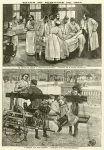 1895 Paris Salonunda sergilenen resimler (gravür) by French School