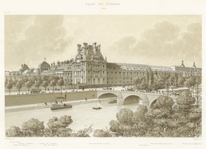 Tuileries Sarayı, 1869 by French School