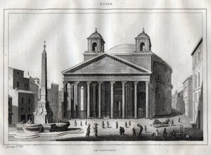 Pantheon - Roma - Roma - “İtalya Pitoresk”inden Gravür - İtalya