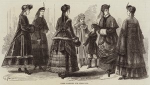 Şubat ayı Paris Modası (gravür) by French School