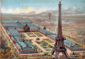 Paris. 1889 Evrensel Sergisi: Eyfel Kulesi. by French School