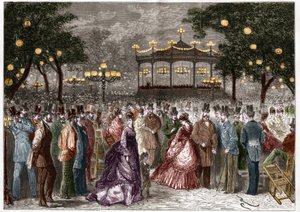 Paris: Champs-Elysees konserinde (Champs Elysees) bir yaz Cuması. by French School