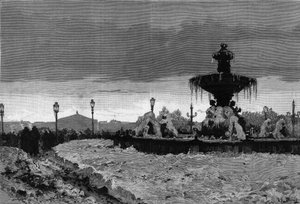 Paris kar altında, 1879-1880 kışı: don sırasında Place de la Concorde