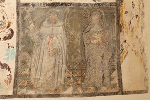 Bölge kilisesi (Solers Our Lady of Kilisesi). İç mekan. Nefler. Duvar resimleri. Detay. 16