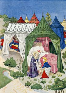 15. yüzyıldan kalma pavyonlar ve çadırlar, Judith Tarihinden detay by French School