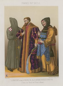 asil bir adam ve rahip ile Henry III zamanında tövbe by French School