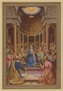 Pentekost (chromolitho) by French School