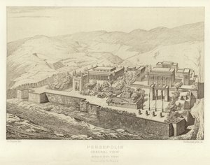Persepolis, Genel görünüm, Kuş bakışı, Ch Chipiez tarafından restore edildi by French School