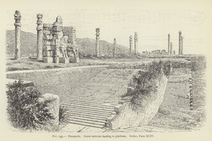 Persepolis, platforma çıkan büyük merdiven by French School