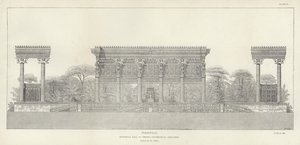 Persepolis, Xerxes Hipostil Salonu, geometrik yükseklik, Ch Chipiez tarafından restore edildi by French School