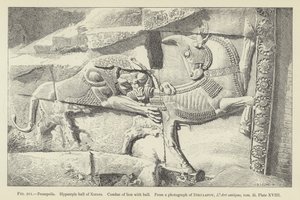 Persepolis, Xerxes Hipostil salonu, Aslanla boğa savaşı by French School