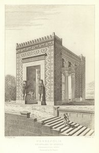 Persepolis, Xerxes Propylaea, Perspektif görünümü, Ch Chipiez tarafından restore edildi by French School