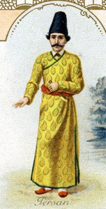 Farsça adam. Parisli litografi baskısı, 19. yüzyılın sonu. 1869