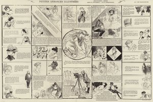 Resimli Sınıflandırılmış Reklamlar (gravür) by French School