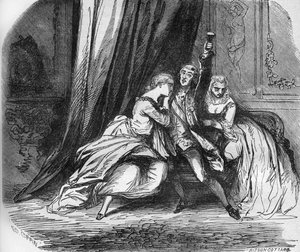 Philip II Orleans Dükü (Naip) (1674-1723) ve iki kızı Marie Louise Elisabeth d