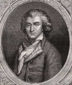 Philippe François Nazaire Fabre D'Eglantine, Louis Blanc'ın 'Histoire de la Revolution Francaise'inden (1811-82) (gravür) by French School