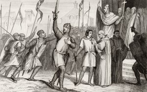 Philippe I (1052-1108) ve Pope Urban II (c.1035-99), Colart