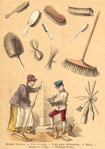 Domuz (renkli gravür) by French School