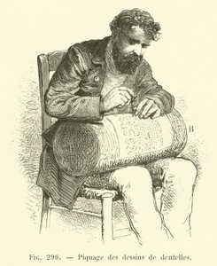 Dantel tasarımları dikmek (gravür) by French School