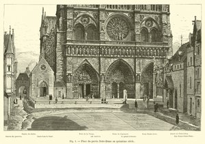 Onbeşinci yüzyılda du parvis Notre-Dame yerleştirin by French School