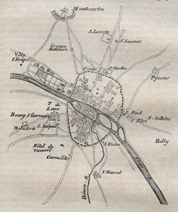 Philippe Auguste altında Paris Planı by French School