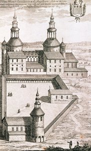 1673 yılında Saint-Riquier Benediktin Manastırı Planı by French School