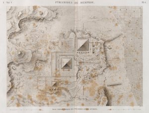 Memphis Piramitleri ve çevresinin planı by French School