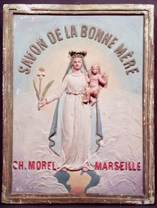 Plak reklamı Savon de la Bonne Mere, 1880 (alçı) by French School