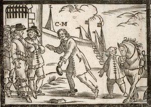 Siyasi broşürler Mazarinade: Mazarin, ahşap oymalı Le Havre