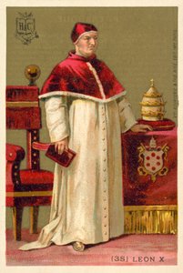Papa Leo X (kromolitho) by French School