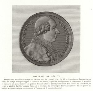 Papa Pius VI by French School