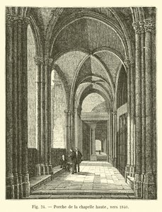 1840 dolaylarında üst şapelin sundurma, by French School