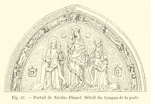 Nicolas Flamel Portalı, Kapının kulak zarından detay by French School