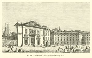 Saint-Barthelemy kilisesinin portalı, 1789 by French School