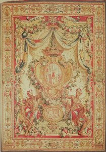 Louis-Antoine de Pardaillan de Gondrin, Antin Dükü, Gobelins fabrikası, 1708-36 arması ile Portiere by French School