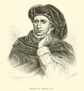 Charles VI'nın portresi (gravür) by French School
