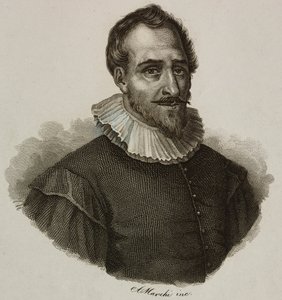 Fransız mühendis Adam de Craponne'nin (1526-1576) portresi, Marchi gravürü by French School