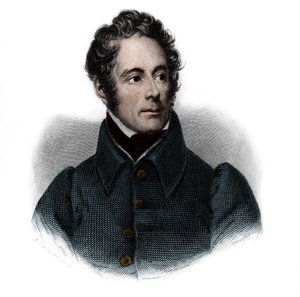 Alphonse de Lamartine (1791-1869), Fransız yazar, şair ve politikacı portresi. Louis de Cormenin Timon