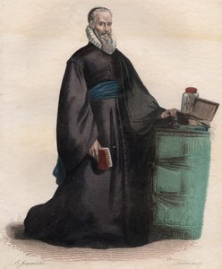 Ambroise Pare (1509-1590), Fransız cerrah portresi. by French School
