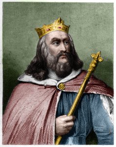 Clotaire (Clothaire) II (584 - 628), Neustria Kralı ve Frank Kralı - Lavallee tarafından “” Histoire des Francais” de, gravür, sd. by French School