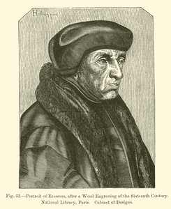 Erasmus Portresi (gravür) by French School