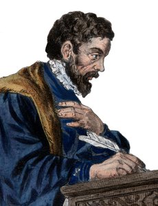 Etienne Jodelle (1532-1573), Fransız oyun yazarı ve şairin portresi. by French School