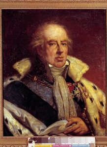 Francois - Alexandre - Frederic'in Portresi, Duc de la Rochefoucauld Liancourt, ekonomist (1747 - 1837), Restorasyon altında Pair de France kostümü içinde temsil edildi (hs/t 0.72 X 0.57). Versay. Kale Müzesi. by French School