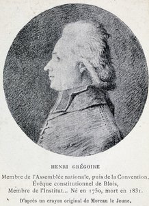 Abbe Gregoire (1750-1831), Fransız din adamı ve politikacı olarak bilinen Henri