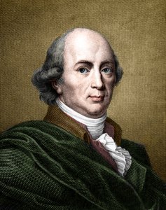 Johann Gottfried Herder (1744-1803) Alman filozof ve yazar portresi. (daha sonra renklendirme) by French School