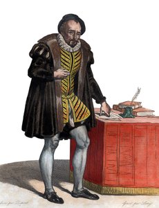 Lord Michel Eyquem de Montaigne (1533-1592), Fransız yazar. by French School