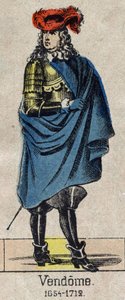 Louis-Joseph (Louis Joseph) de Bourbon'un (1645-1712) portresi Grand Vendome, Penthievre Dükü ve Mercoeur, ardından Vendome Dükü ve Fransa Çifti. 19. yüzyılın sonundan Epinal görüntüsü. by French School
