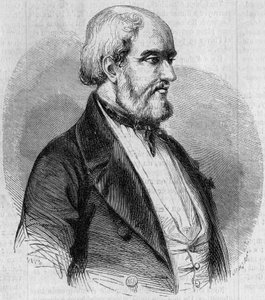 Louis Garneray (1783-1857), Fransız denizci, ressam ve deniz tarihçisi portresi. Gravür “” Le Monde Illustré” n°26, 10 Ekim by French School